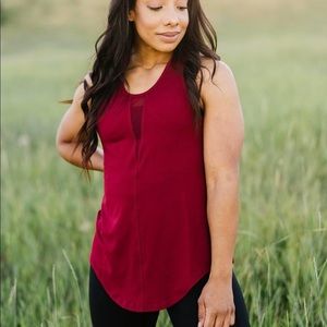 Zyia Active Cranberry Tank Top
